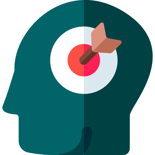 Target wellness emotion mind icon Target wellness emotion mind icon