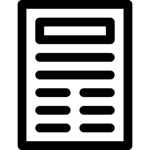 Document text lines news file icon Document text lines news file icon