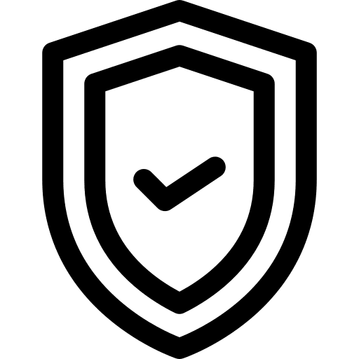 Shield border safety protection icon