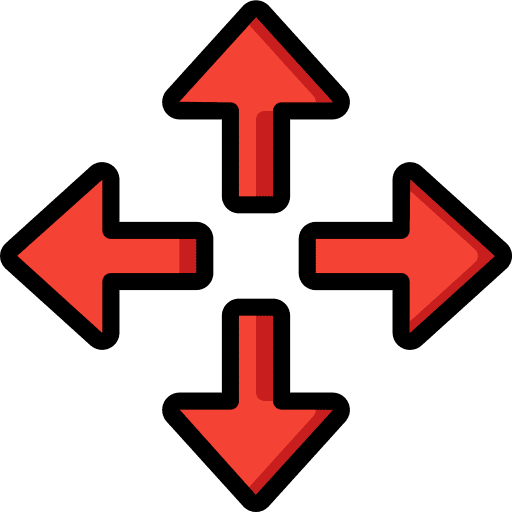 Arrows scroll direction ui icon