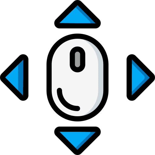 Mouse drag arrows directions icon