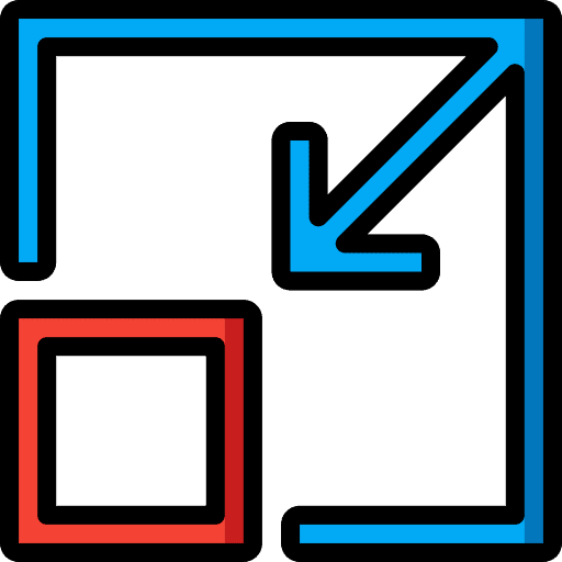 Resize adjust actions shrink icon