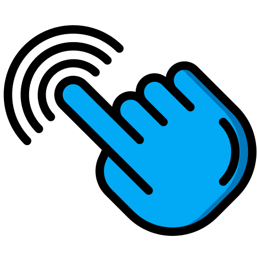 Click finger tap mouse icon