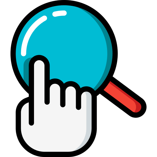Search click view hand icon