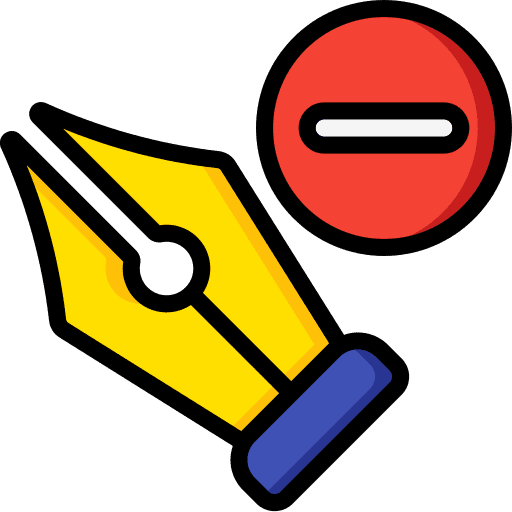 Pen vector minus remove icon