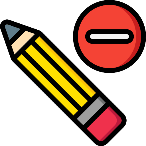 Pencil draw writing minus icon
