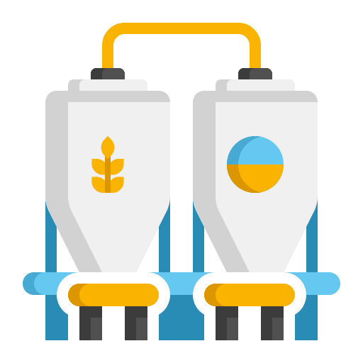 Brewery food and restaurant factory pub icon