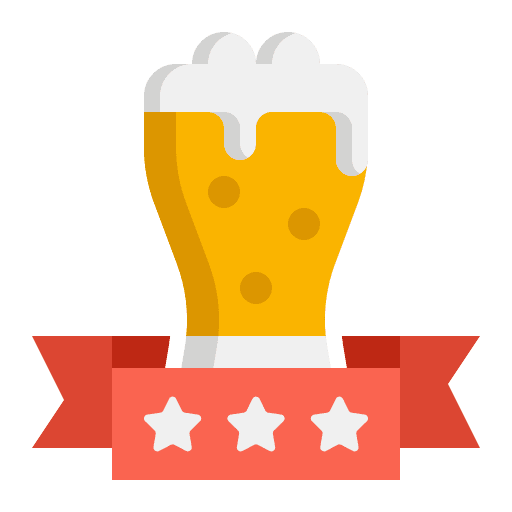 Premium beer mug pint of beer food and restaurant icon