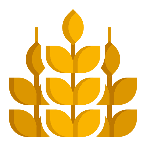 Wheat grains farming and gardening branch icon
