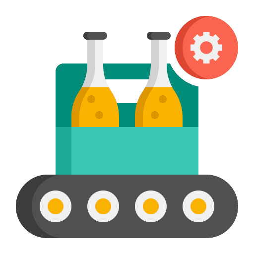 Manufacturing food and restaurant alcohol pub icon