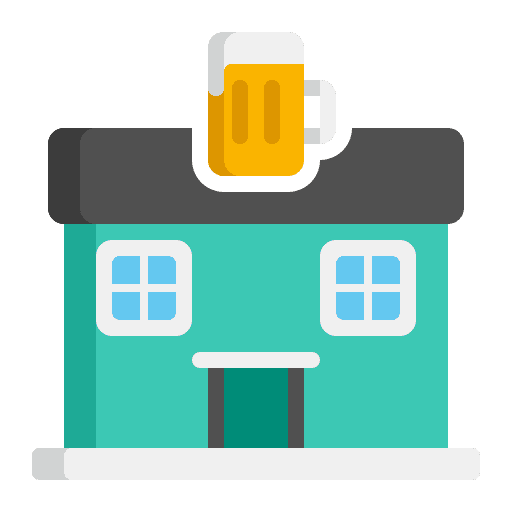 Pub signaling beer bar icon