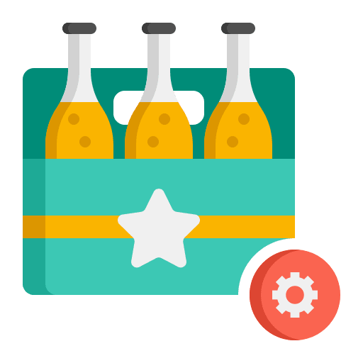 Six pack bottle food and restaurant package icon
