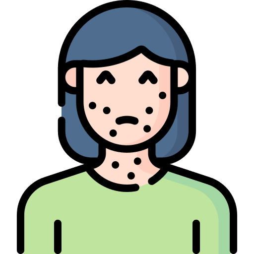 Allergy illness caucasian skin allergy icon