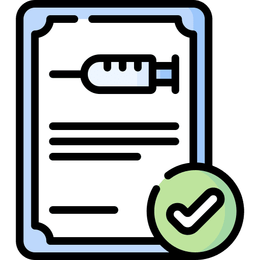 Certificate drugs medical approved icon