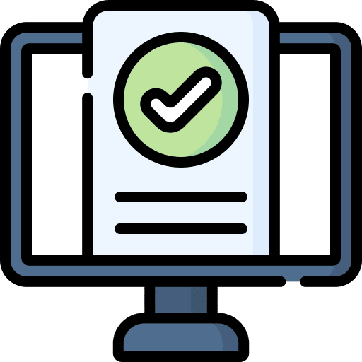 Registration website hospital check icon