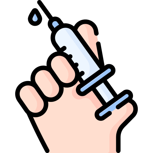 Vaccination healthcare vaccination hand icon