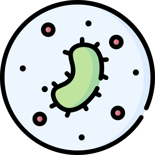 Bacteria coronavirus covid lab icon