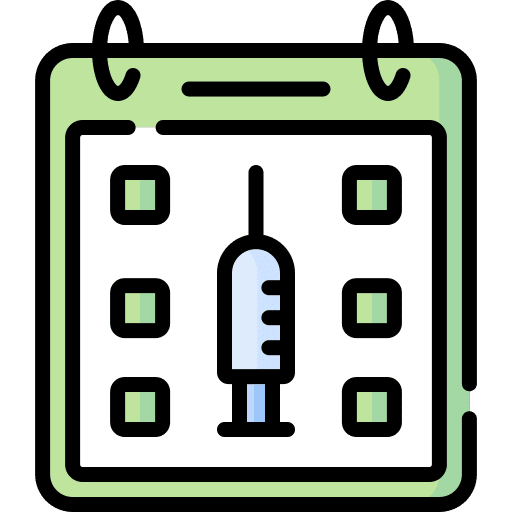 Calendar medical appointment healthcare and medical vaccine icon