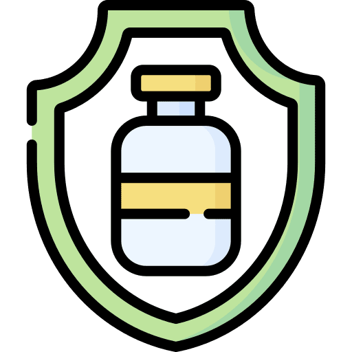 Shield drug protection vaccination icon