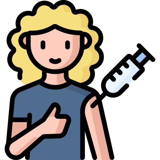 Vaccination arm healthcare and medical blonde icon