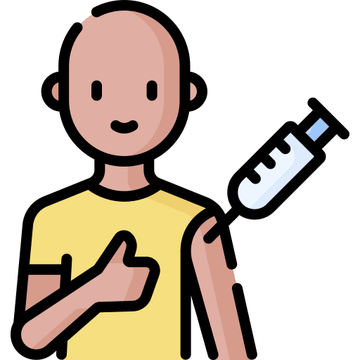 Vaccination man vaccination arm icon