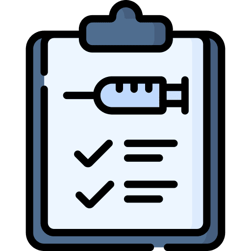 Vaccine record medical report syringe healthcare icon