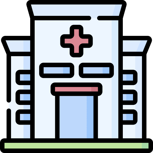 Hospital build hospital medical icon