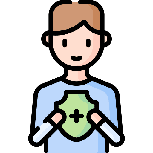 Immunity healthcare and medical protection caucasian icon