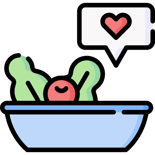 Salad healthy eating bowls icon