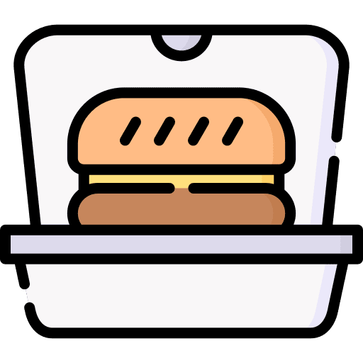 Burguer junk food boxes delivery icon Burguer junk food boxes delivery icon