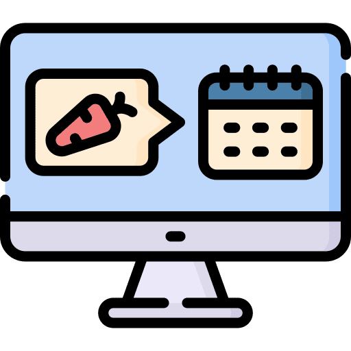 Calendar food and restaurant screen food icon Calendar food and restaurant screen food icon