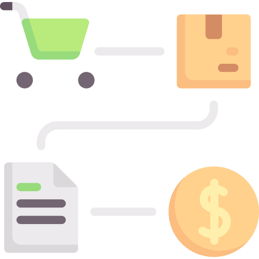 Management shopping cart management file icon