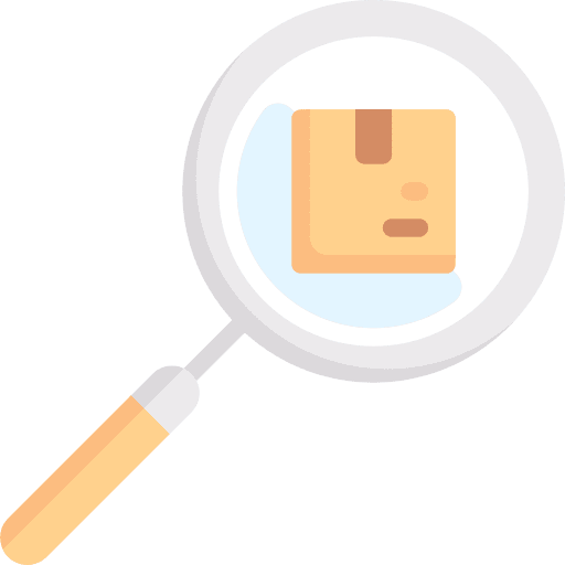 Parcel loupe storage box icon Parcel loupe storage box icon