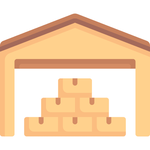 Stock logistics storage factory icon Stock logistics storage factory icon