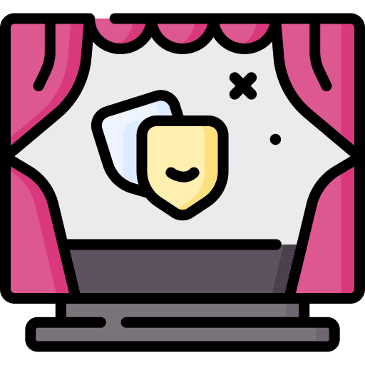 Theater show scene performance icon