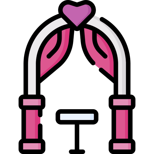 Wedding arch party wedding arch love and romance icon