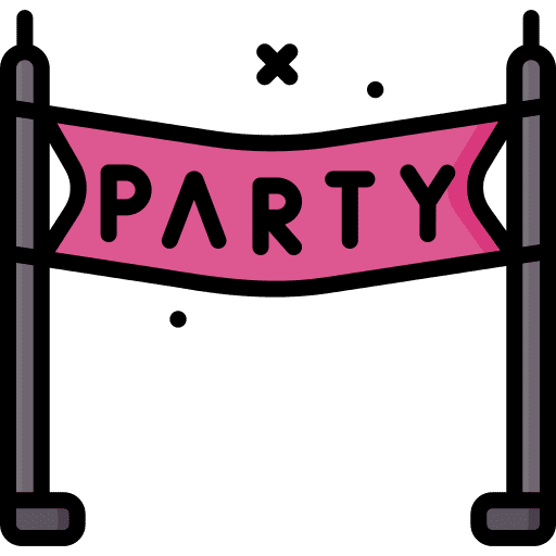 Banner party celebration flag icon