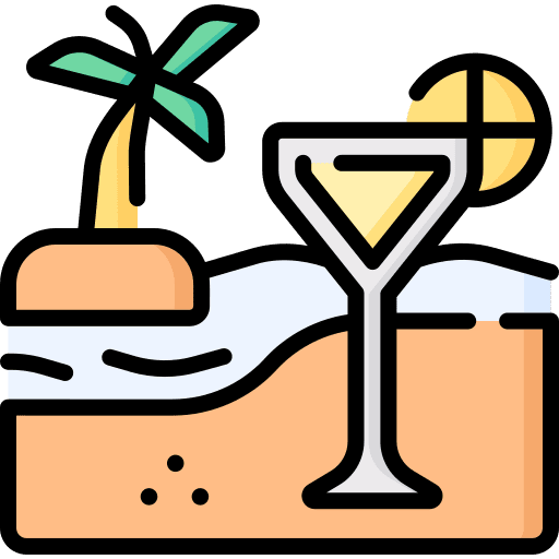 Beach holidays beach drink icon