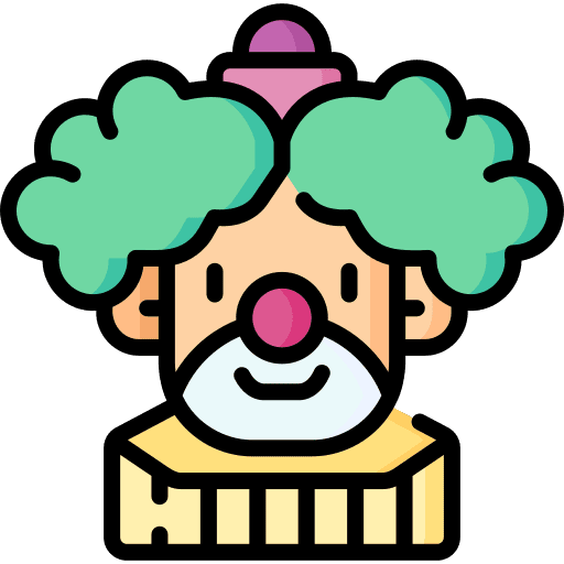 Clown character circus avatar icon