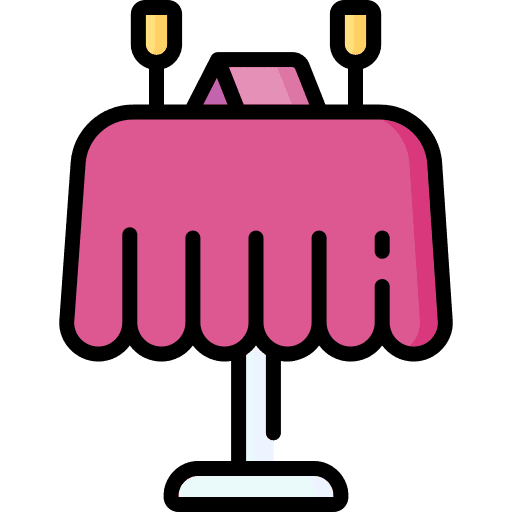 Dinner table cups restaurant dinner icon