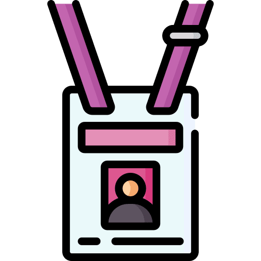 Id card press pass identity business card icon
