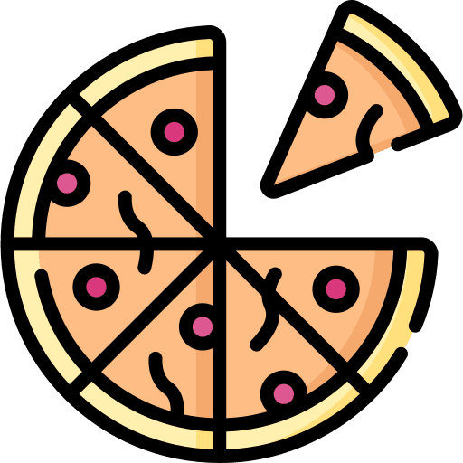 Pizza fast food piece pizza slice icon
