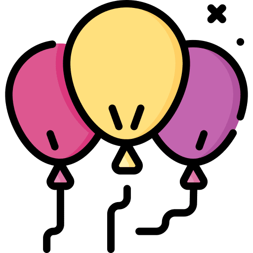 Balloons entertainment party decoration icon