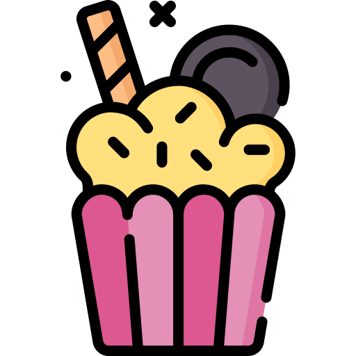 Cupcake food and restaurant pastry cupcake icon