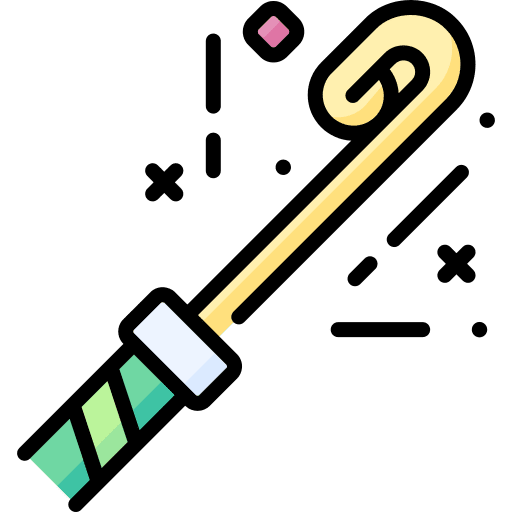 Party blower fun birthday celebration icon