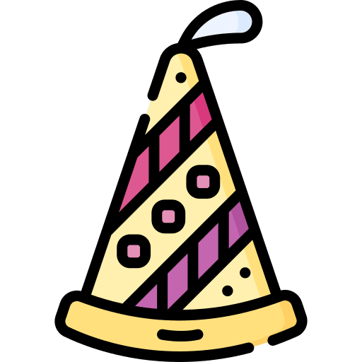 Party hat fun party birthday icon