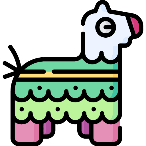 Piñata donkey birthday celebration icon