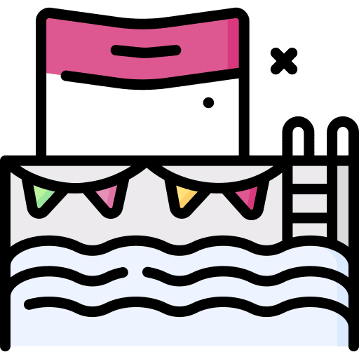 Pool party pool party swimming drinks icon