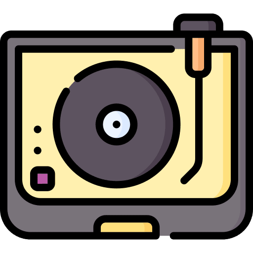 Vinyl player vinyl player music and multimedia record player icon