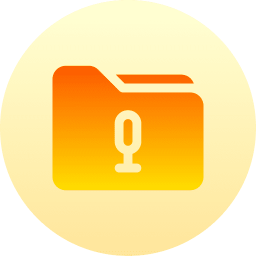 Podcast record folder file icon Podcast record folder file icon